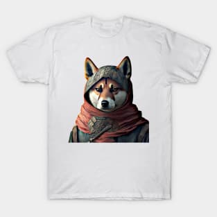 Ninja Samurai Shiba Inu Akita Inu T-Shirt